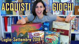 Acquisti Giochi da Tavolo Luglio-Settembre 2018