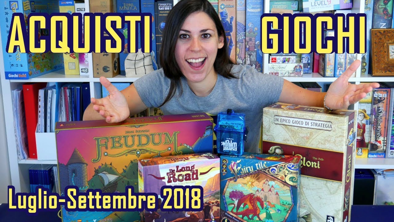 Acquisti Giochi da Tavolo Luglio-Settembre 2018